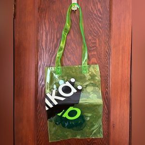 Neon Green Jelly Amika Beach/Hot Tool Bag